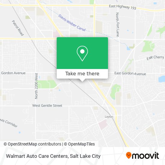 Walmart Auto Care Centers map