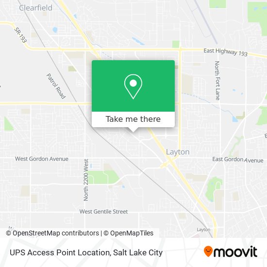 UPS Access Point Location map