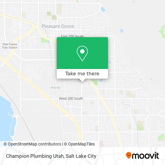 Champion Plumbing Utah map