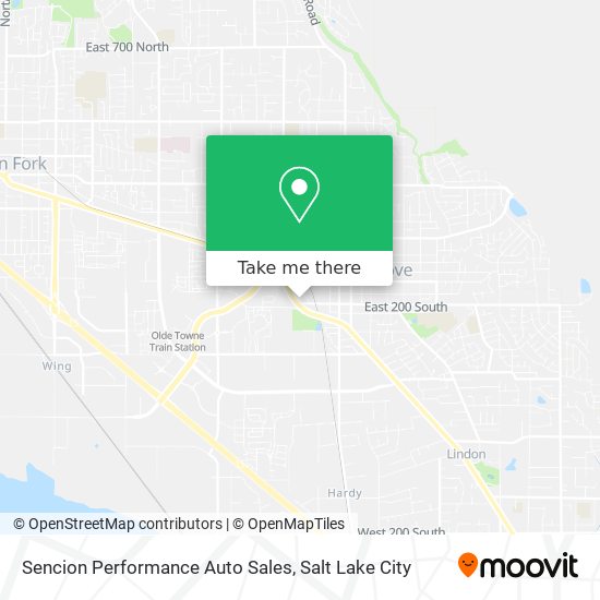 Sencion Performance Auto Sales map