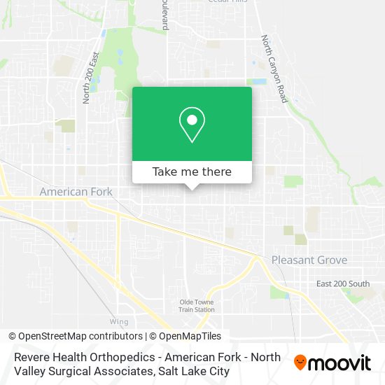 Revere Health Orthopedics - American Fork - North Valley Surgical Associates map