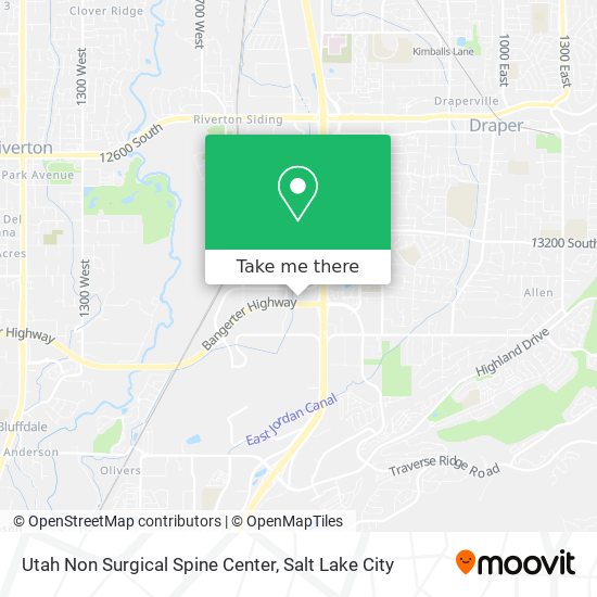 Mapa de Utah Non Surgical Spine Center