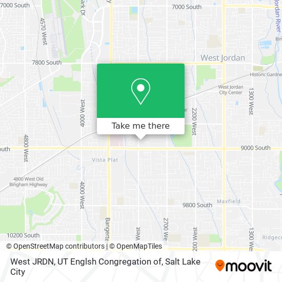 Mapa de West JRDN, UT Englsh Congregation of