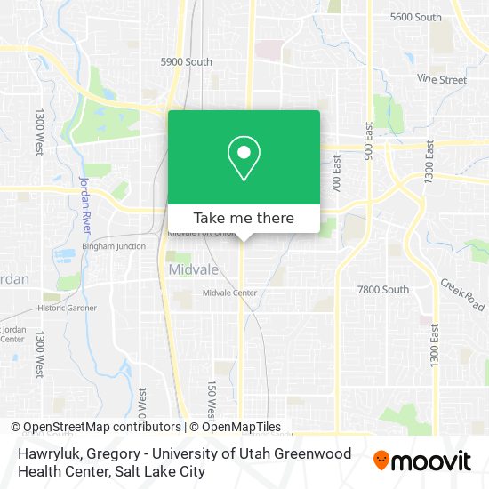 Mapa de Hawryluk, Gregory - University of Utah Greenwood Health Center