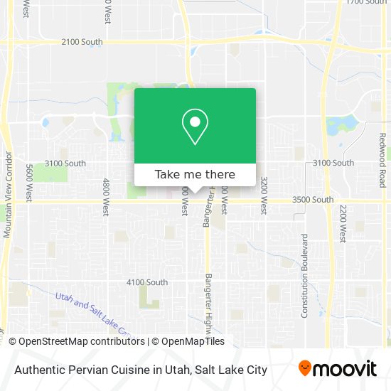 Mapa de Authentic Pervian Cuisine in Utah