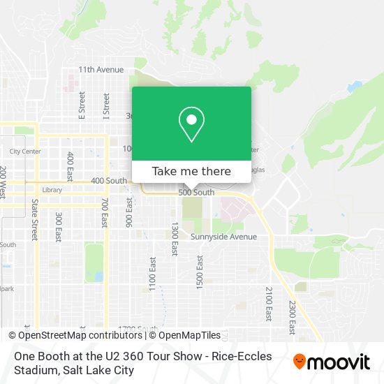 Mapa de One Booth at the U2 360 Tour Show - Rice-Eccles Stadium