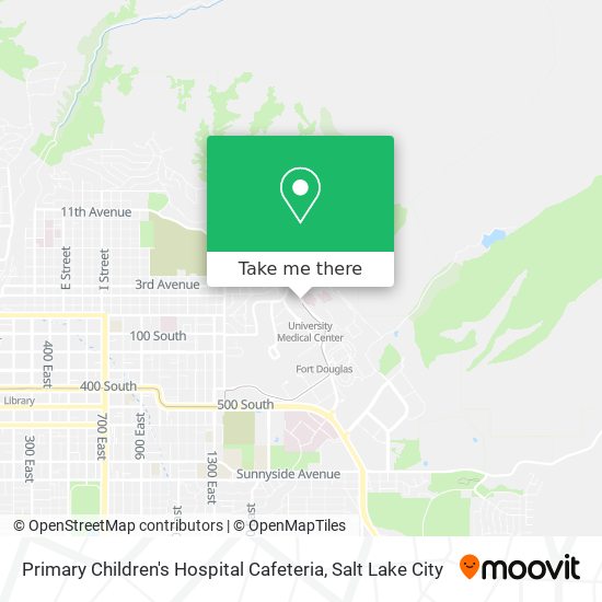 Primary Children's Hospital Cafeteria map