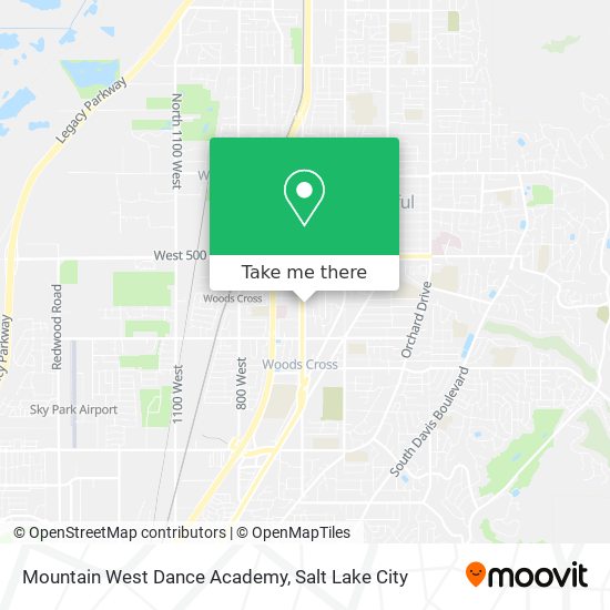 Mapa de Mountain West Dance Academy