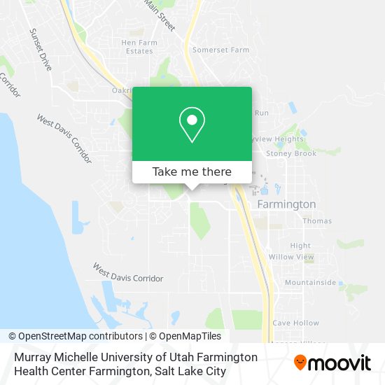 Mapa de Murray Michelle University of Utah Farmington Health Center Farmington