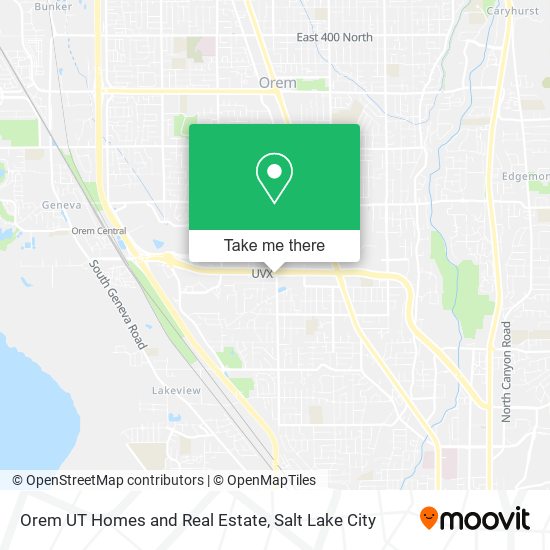 Orem UT Homes and Real Estate map