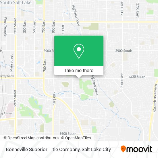 Bonneville Superior Title Company map