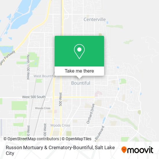 Russon Mortuary & Crematory-Bountiful map