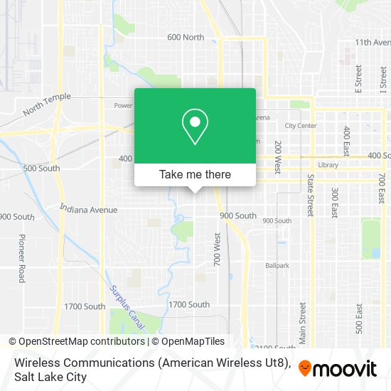 Mapa de Wireless Communications (American Wireless Ut8)