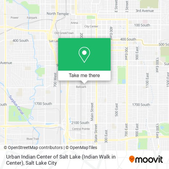Urban Indian Center of Salt Lake (Indian Walk in Center) map