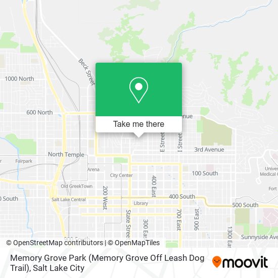 Mapa de Memory Grove Park (Memory Grove Off Leash Dog Trail)