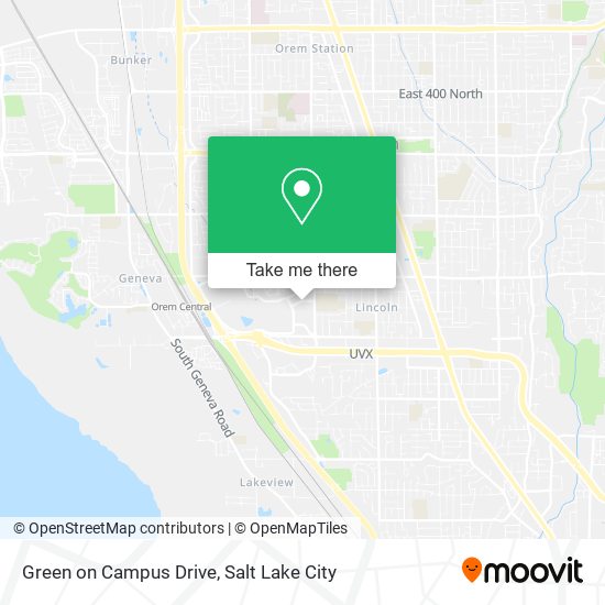 Green on Campus Drive map