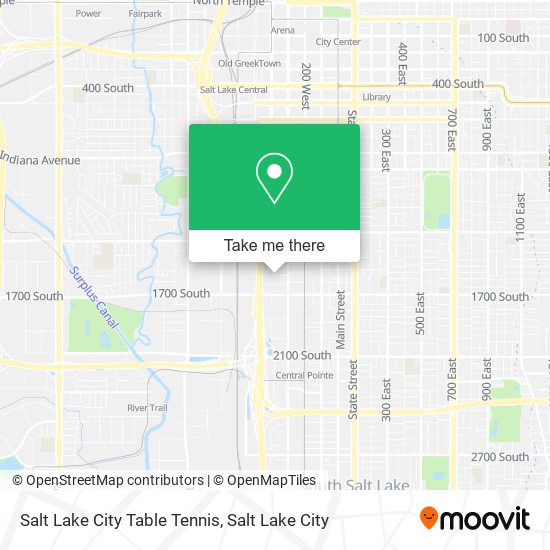 Mapa de Salt Lake City Table Tennis