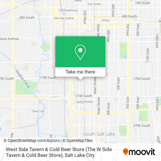 Mapa de West Side Tavern & Cold Beer Store (The W Side Tavern & Cold Beer Store)