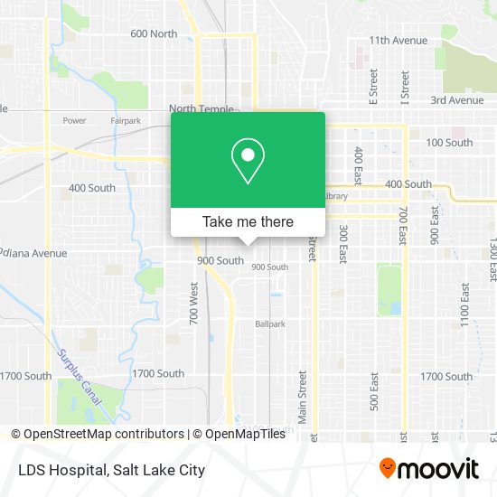 LDS Hospital map