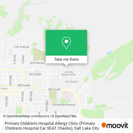 Mapa de Primary Children's Hospital Allergy Clinic (Primary Children's Hospital Car SEAT Checks)