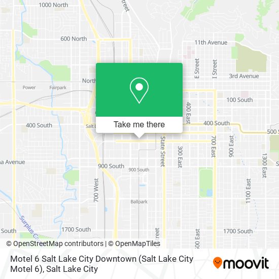 Motel 6 Salt Lake City Downtown map