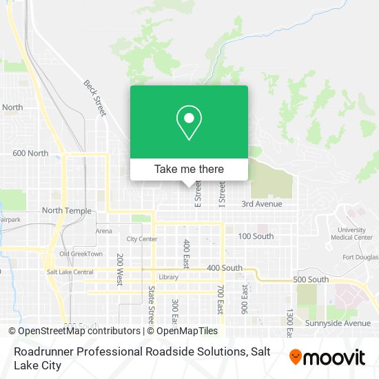 Roadrunner Professional Roadside Solutions map