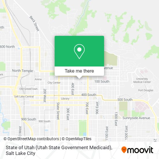 State of Utah (Utah State Government Medicaid) map