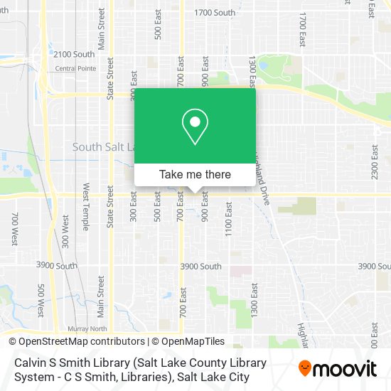 Mapa de Calvin S Smith Library (Salt Lake County Library System - C S Smith, Libraries)