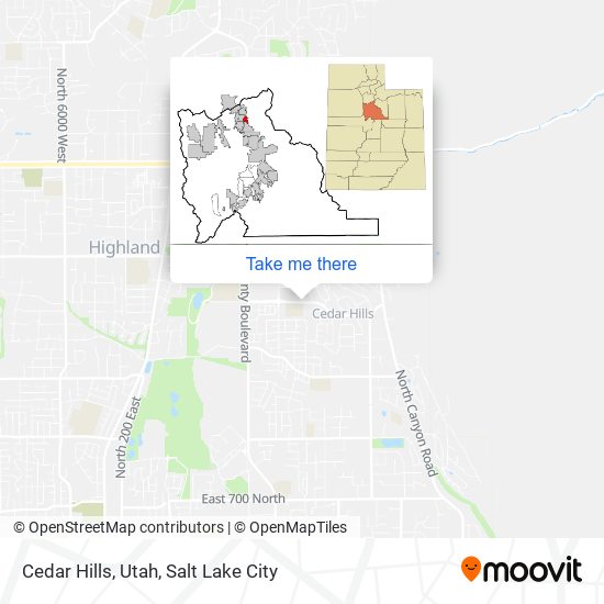 Mapa de Cedar Hills, Utah