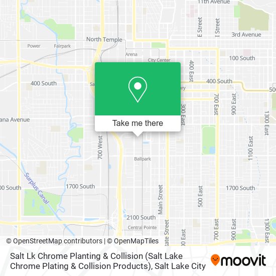 Salt Lk Chrome Planting & Collision (Salt Lake Chrome Plating & Collision Products) map