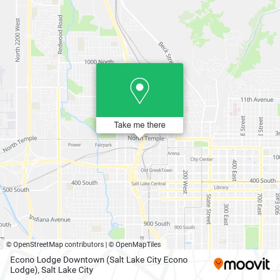 Mapa de Econo Lodge Downtown (Salt Lake City Econo Lodge)