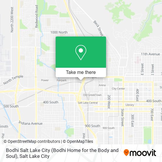 Mapa de Bodhi Salt Lake City (Bodhi Home for the Body and Soul)