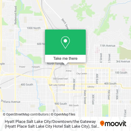 Hyatt Place Salt Lake City / Downtown / the Gateway (Hyatt Place Salt Lake City Hotel Salt Lake City) map