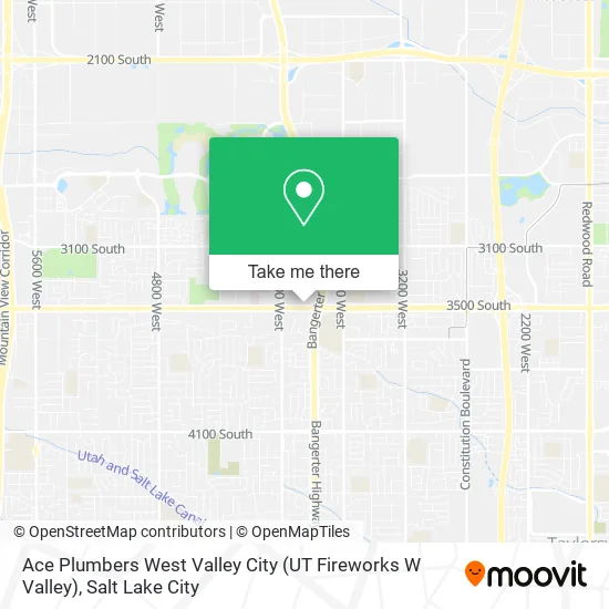 Ace Plumbers West Valley City (UT Fireworks W Valley) map