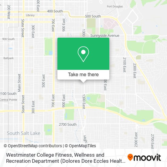 Westminster College Fitness, Wellness and Recreation Department map