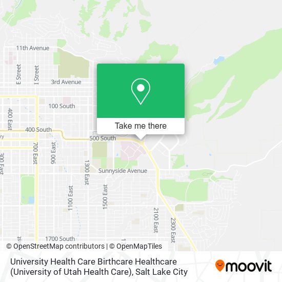 University Health Care Birthcare Healthcare (University of Utah Health Care) map