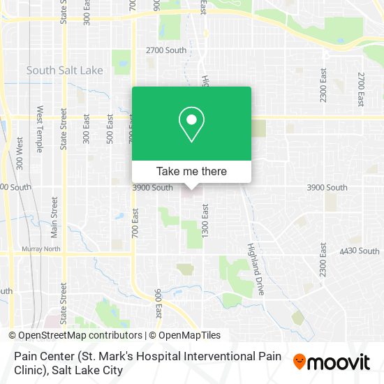 Mapa de Pain Center (St. Mark's Hospital Interventional Pain Clinic)