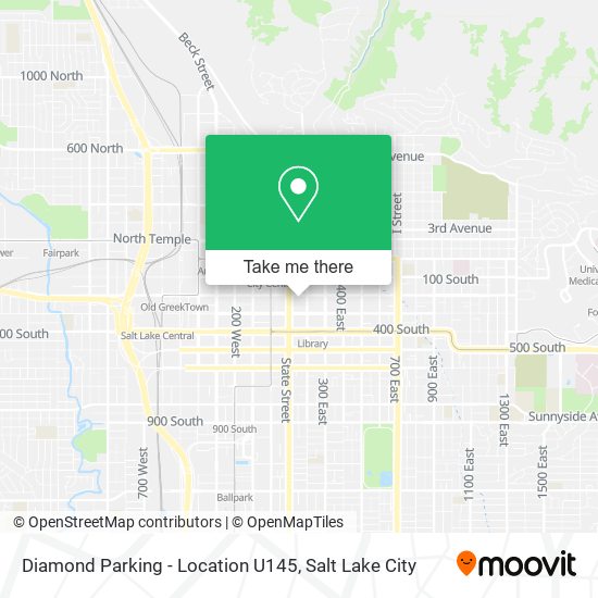 Diamond Parking - Location U145 map