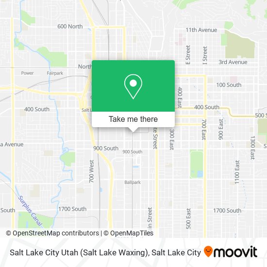 Salt Lake City Utah (Salt Lake Waxing) map