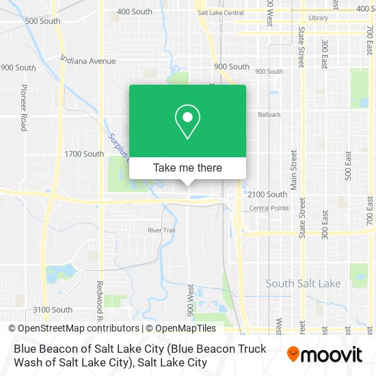 Blue Beacon of Salt Lake City map