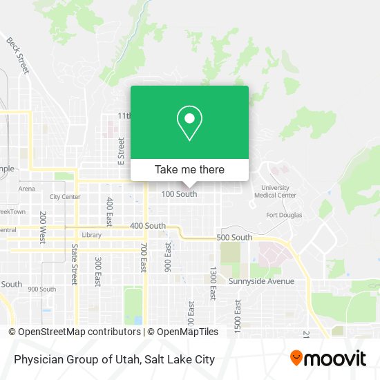 Mapa de Physician Group of Utah