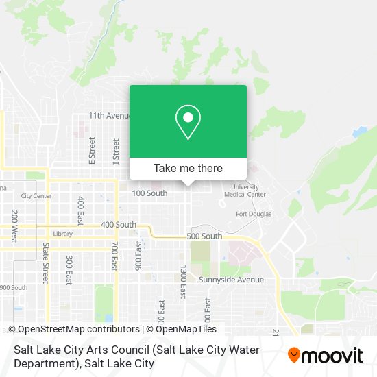 Salt Lake City Arts Council (Salt Lake City Water Department) map