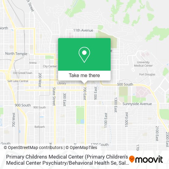 Primary Childrens Medical Center map