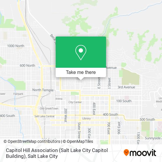 Capitol Hill Association (Salt Lake City Capitol Building) map