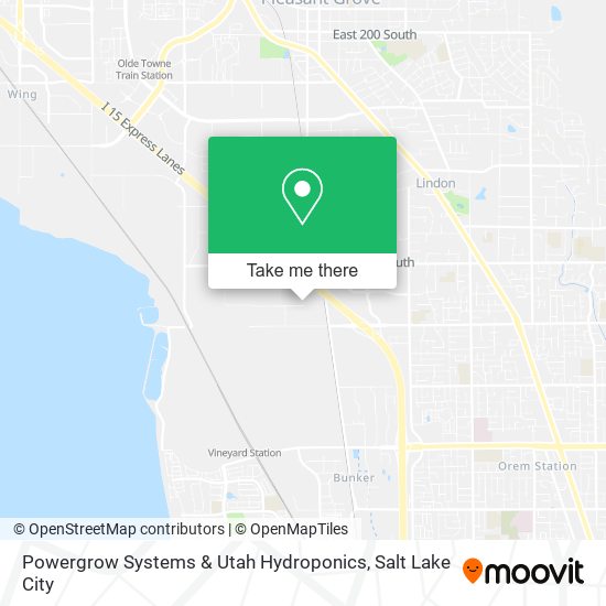 Powergrow Systems & Utah Hydroponics map