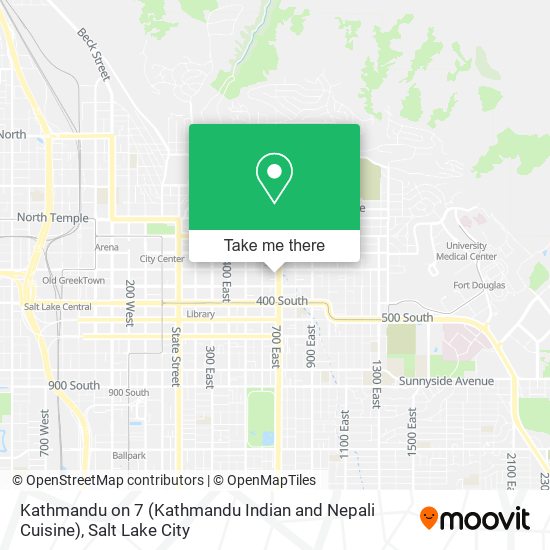 Kathmandu on 7 (Kathmandu Indian and Nepali Cuisine) map