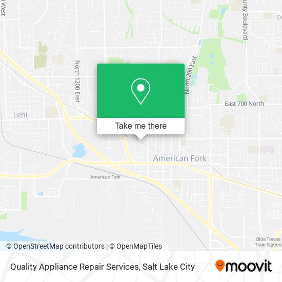 Quality Appliance Repair Services map