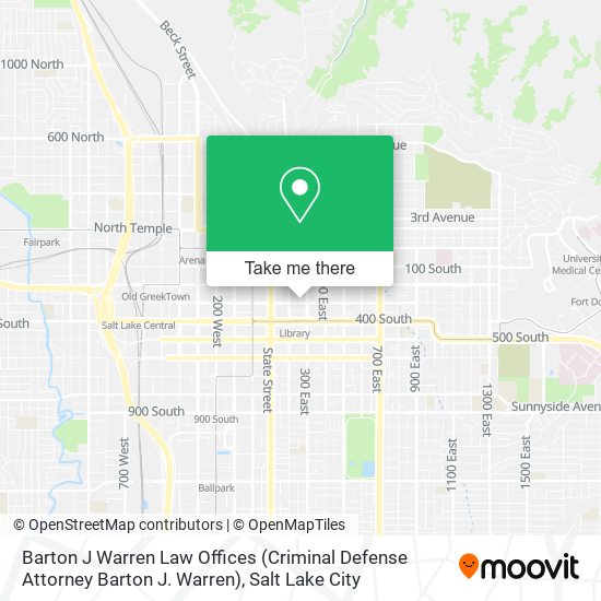 Mapa de Barton J Warren Law Offices (Criminal Defense Attorney Barton J. Warren)