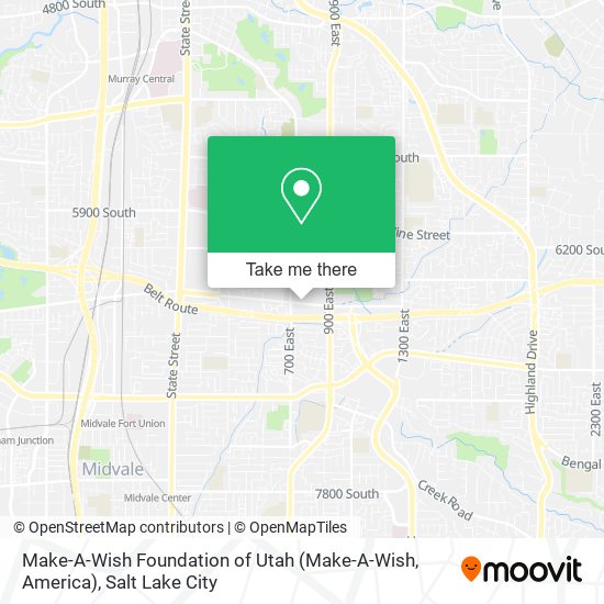 Make-A-Wish Foundation of Utah (Make-A-Wish, America) map