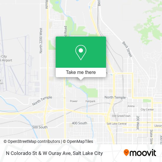 N Colorado St & W Ouray Ave map